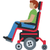 👨🏽‍🦼 man in motorized wheelchair: medium skin tone display on Twitter